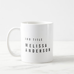 Mug Noir et blanc professionnel de typographie moderne