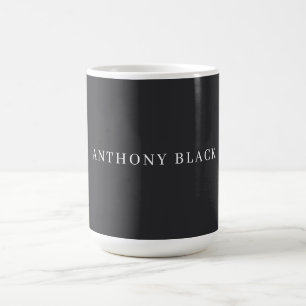 Mug Noir mat minimaliste élégant classique simple