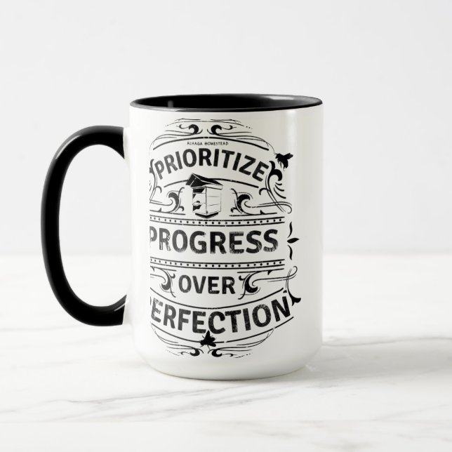 Mug Noir n muqueuse blanche (Gauche)