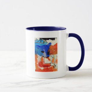 Mug Noir orphelin Mk - silhouette de masque de