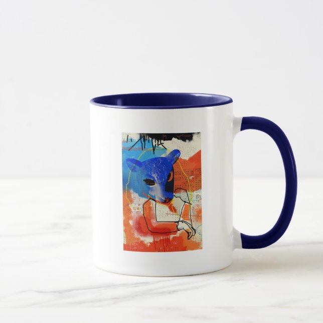 Mug Noir orphelin | Mk - silhouette de masque de (Droite)