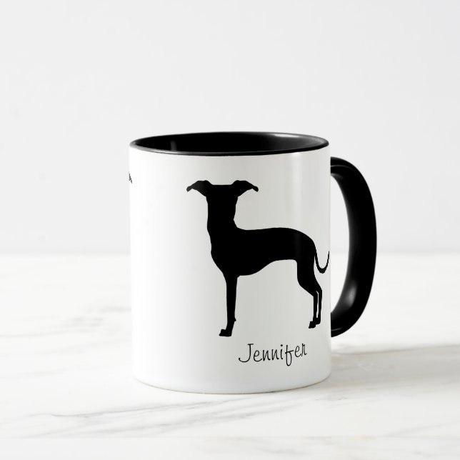 Mug Noir (Ou Toute Autre Couleur) Iggy Silhouette & No (Devant droit)