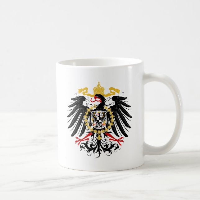 Mug Noir rouge prussien et or d'Eagle (Droite)