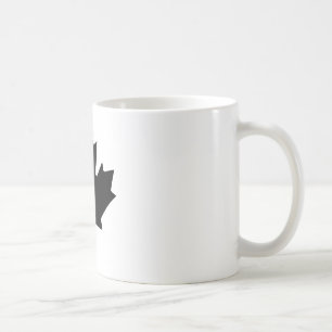 Mug Noir Transp de feuille d'érable les cadeaux de