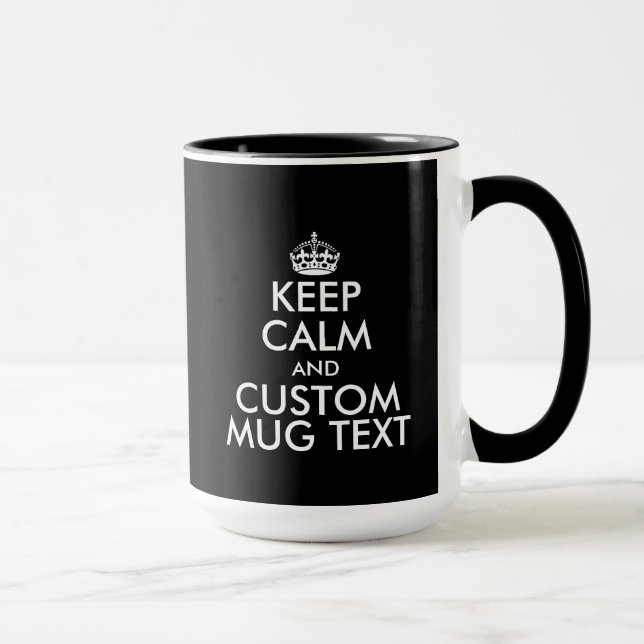Mug Noirs et blancs faits sur commande gardent les (Droite)