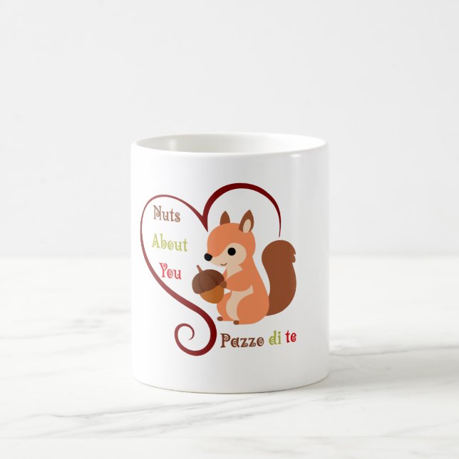 Mug Noix à votre sujet - Écureuil bilingue (Centre)