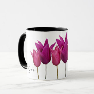 Mug Nom Alison personnalisable joli tulip rose floral
