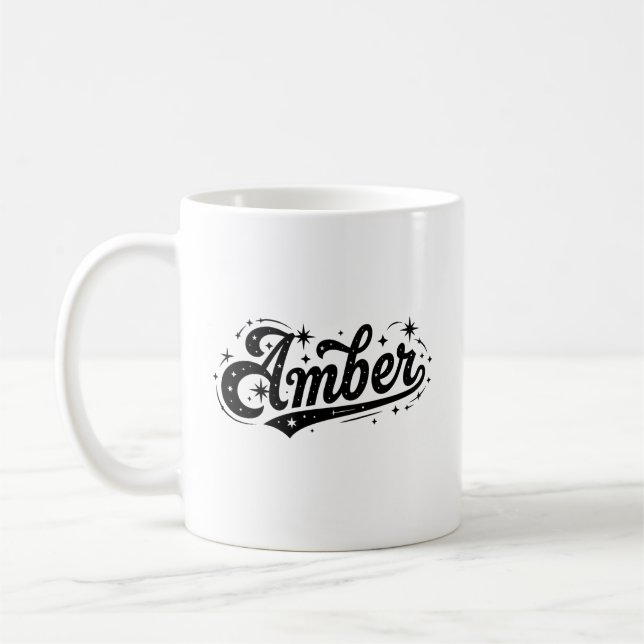 Mug Nom ambre prénom nom de famille (Gauche)