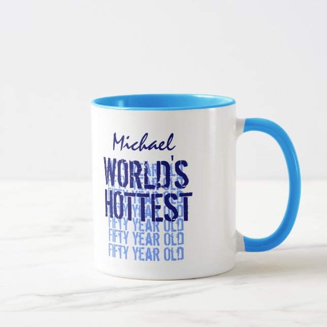 Mug Nom an W1719 de l'anniversaire du monde 50 les (Droite)