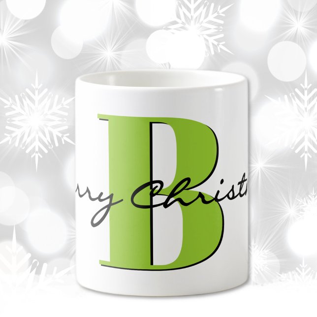 Mug Nom, August Peridot Birthstone | Joyeux Noël (Créateur téléchargé)