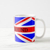 nom basset hound sur drapeau