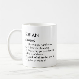 Mug Nom Brian, Nom modifiable, Nom personnalisé