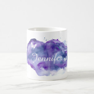 Mug Nom customisé d'aquarelle