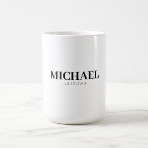 Mug Nom d'ajout personnel moderne exclusif