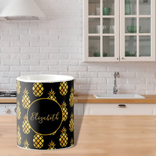 Mug Nom d'ananas en or noir