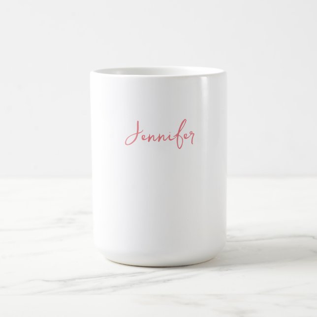 Mug Nom de calligraphie professionnelle Plaine minimal (Centre)