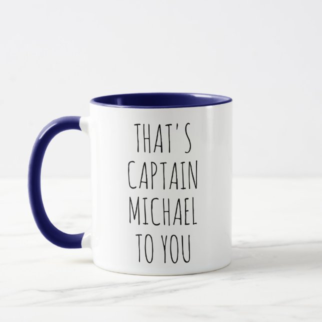 Mug Nom de capitaine drôle Leader nautique (Gauche)