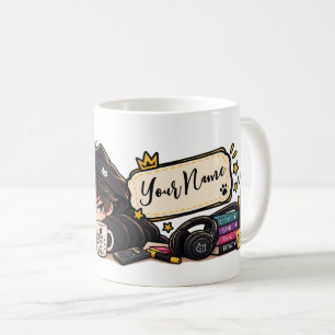 Mug Nom de chat anime café drôle Chibi