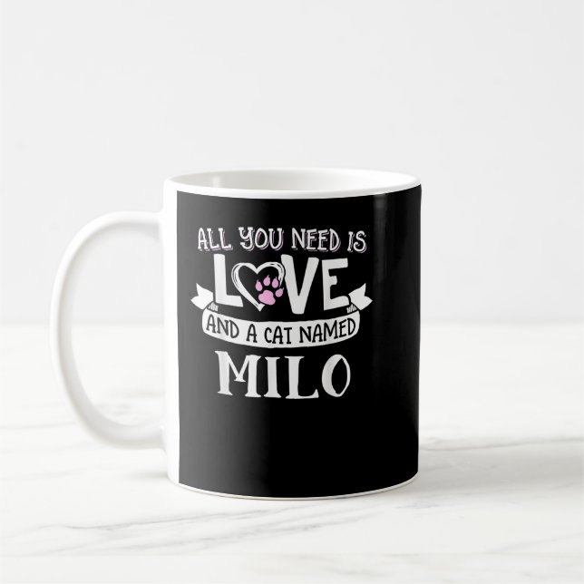 Mug Nom de chat Milo - Tout ce dont vous avez besoin e (Gauche)