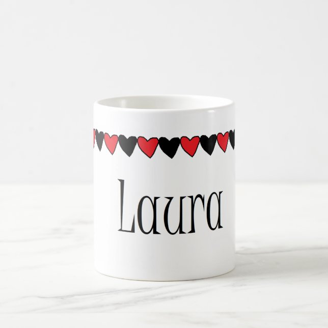 Mug Nom de coeurs de Laura (Centre)