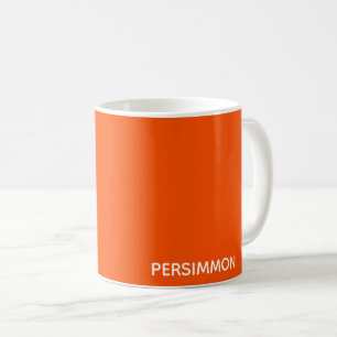Mug Nom de couleur rouge persimon