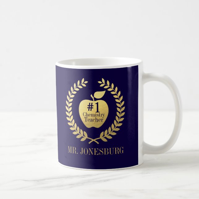 Mug Nom de coutume de feuille d'or de Faux (Droite)