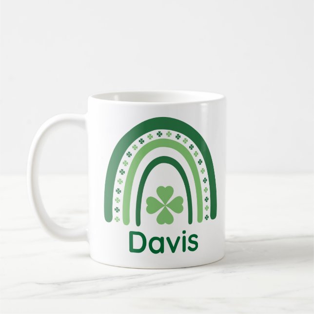 Mug Nom de Davis Clover Boho Rainbow (Gauche)
