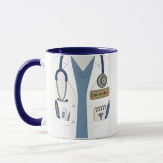 Mug Nom de docteur personnalisé Professionnel médical