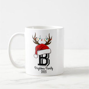 Mug Nom de famille monogramme Noël du Père Noël
