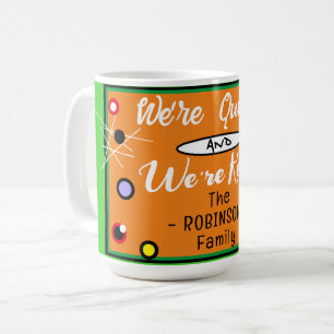 Mug Nom de famille orange fantaisiste Halloween drôle