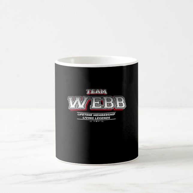 Mug Nom de famille Team WEBB Nom de famille Membre de  (Centre)