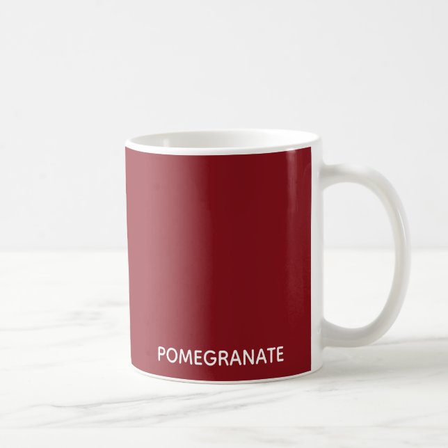 Mug Nom de la couleur rouge de la grenade (Droite)