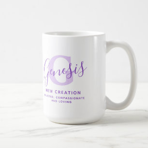 Mug Nom de la genèse signifiant monogramme G texte pou