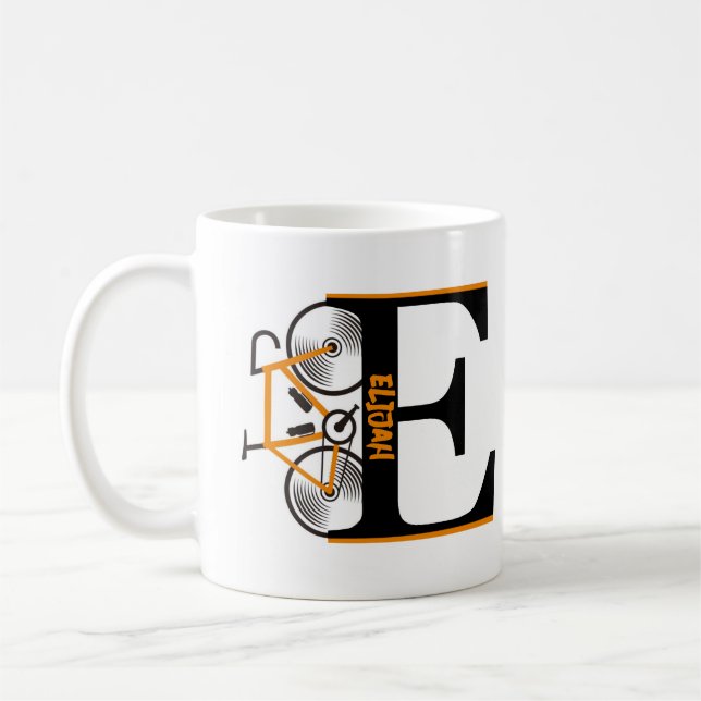Mug Nom de la lettre de cyclisme sur route (Gauche)