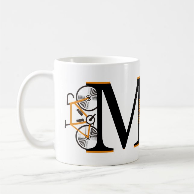 Mug Nom de la lettre de cyclisme sur route (Gauche)
