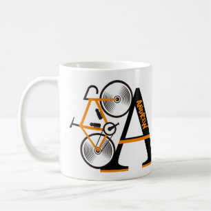 Mug Nom de la lettre de cyclisme sur route