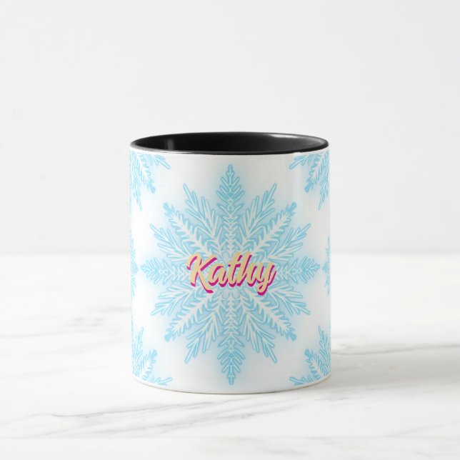 Mug Nom de la Personnaliser de la neige fausse (Centre)
