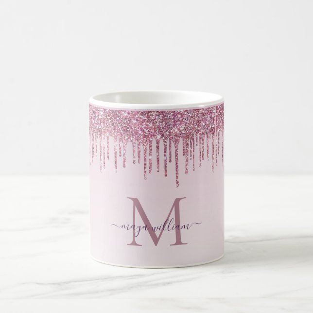 Mug Nom de la première lettre personnelle Rose Parties (Centre)
