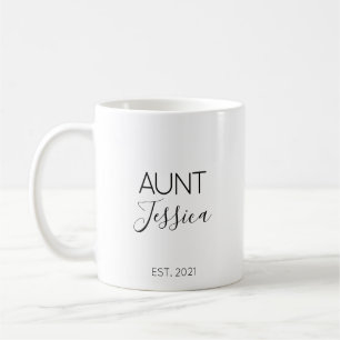 Mug Nom de la tante Grossesse Faire-part cadeau café M