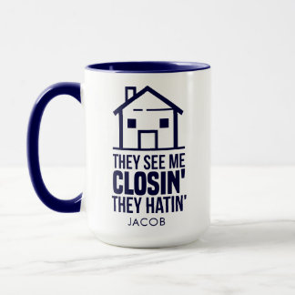 Mug Nom de l'agent immobilier Agent immobilier Fermetu