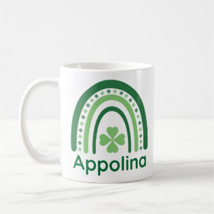 Mug Nom de l'Appoline Clover Boho arc-en-ciel