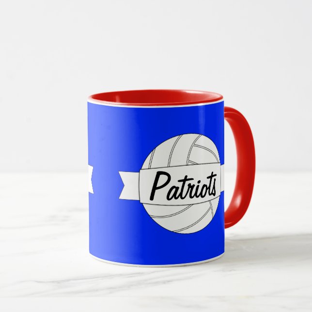 Mug Nom de l'équipe personnalisée et couleurs Volleyba (Devant droit)