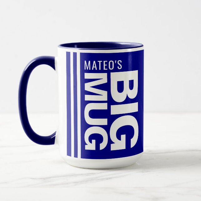 Mug Nom de nouveauté personnalisé et initiale | Big Na (Gauche)