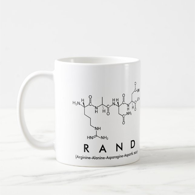 Mug nom de peptide de rand (Gauche)