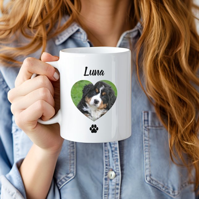 Mug Nom de photo de compagnie personnalisé, typographi (Créateur téléchargé)