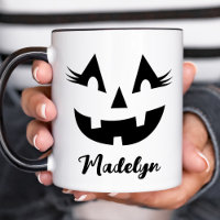Nom de script Girly Jack O Lantern Halloween