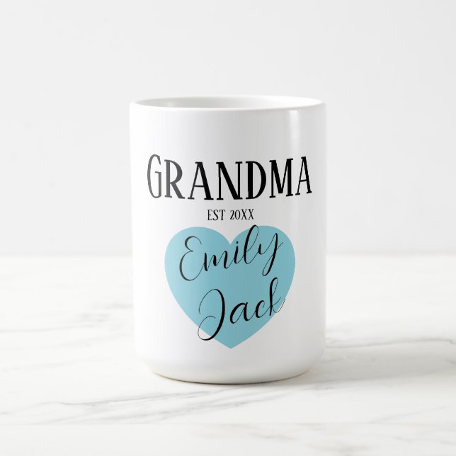 Mug Nom de script grand-mère personnalisé (Centre)