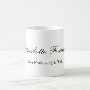 Mug Nom de script minimaliste d'écriture manuscrite cl