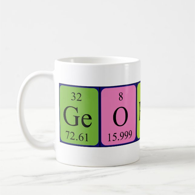 Mug nom de table périodique Georgios (Gauche)