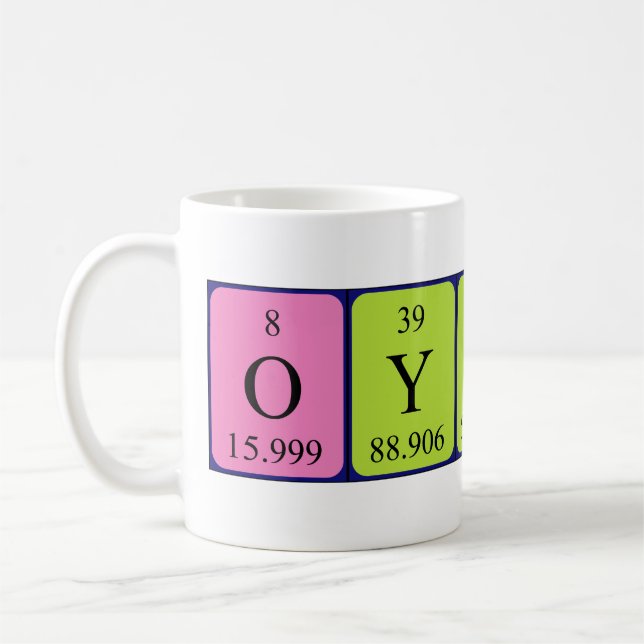 mug nom de table périodique Øyvind (Gauche)
